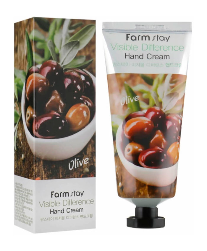 FarmStay Visible Difference Olive Hand Cream Zeytun ekstraktı ilə əl kremi 100 ml